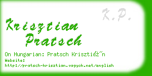 krisztian pratsch business card